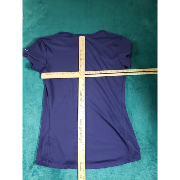 Nike Top Size Small Womens Blue Running Dri Fit Activewear Goin All the Way Logo - Picture 7 of 8